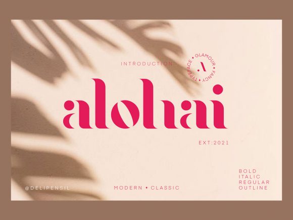 Alohai Font: A Modern Display Typeface for Captivating Brand Content