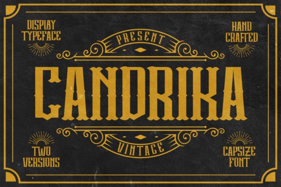 Candrika Display Font for Bold Vintage-Inspired Creations