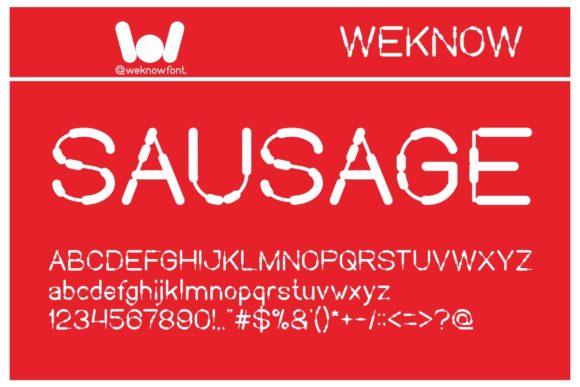 Sausage Font: A Display Typeface for Editorial Design