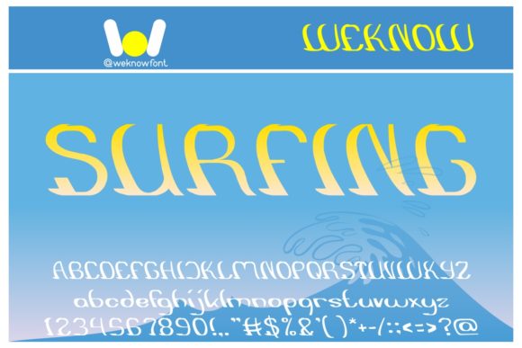 Surfing Font: A Playful Display Typeface for Craft Creators
