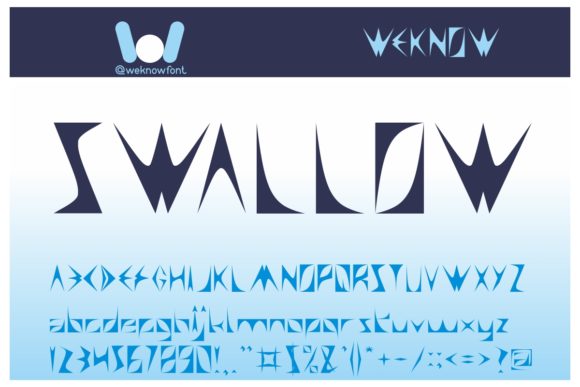 Swallow Font for Makers and Creative Shops