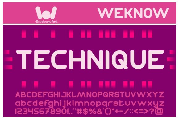 Technique Typeface: The Fun Display Font for Handmade Creators