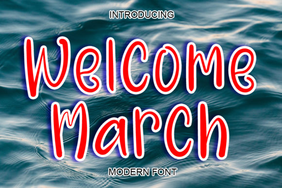 Welcome March Font: A Charming Display Typeface for Crafters